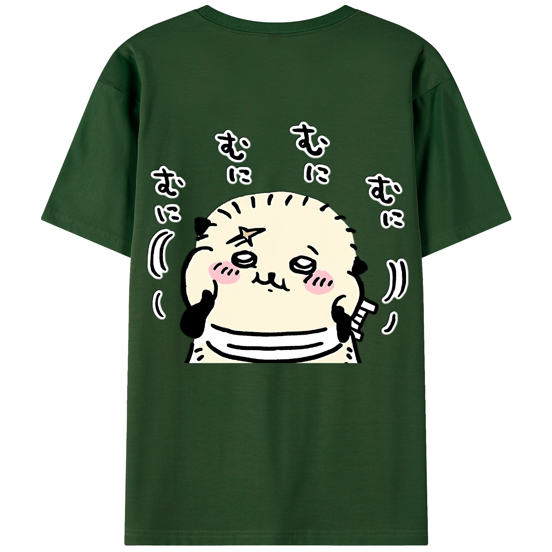 （画像用） ちいかわ ラッコ Chii-kawa Sea otter 綿100％半袖Tシャツ（背面プリント）